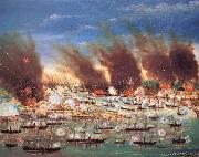 unknow artist Farragut-s Fleet Passing Fort Jackson and Fort St.Philip,Louisiana painting